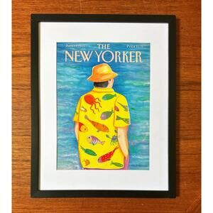 Framed 1988 The New Yorker Cover June 13 Pamela Paparone Tropical Fish